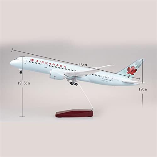 Rescess Copy Copy Airplane Model 1/160 за Boeing B787 Air Canada Scale Scale Aircraft Die-Cast смола модел со модел со колекција на светла