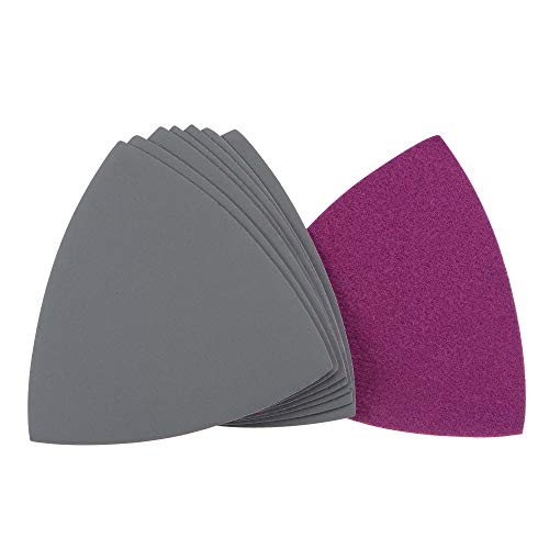 Подлога за пескање на куки за шкурка Uxcell Sundpaper и подлога за пескарење на триаголник од 3-1/2 Осцилирачки силиконски карбид со мулти-алат за влажна/суво користење 2000 ре