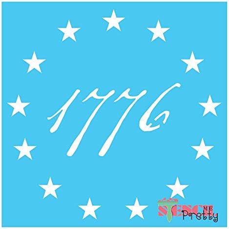 1776 Патриотска американска матрица најдобра винил големи матрици за сликање на дрво, платно, wallид, итн. Мултипак | Брилијантен материјал за сина боја