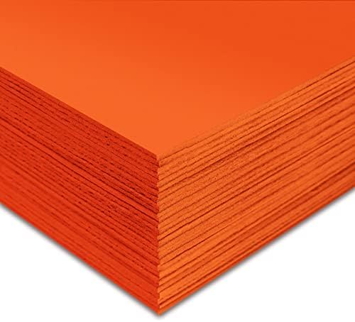 Портокалови Ева листови од пена, 30 пакувања, дебели 2мм, 9 x 12 инчи, по подобри канцелариски производи, портокалова боја, за уметност и занаетчиство, пакет со рефус 30 л?
