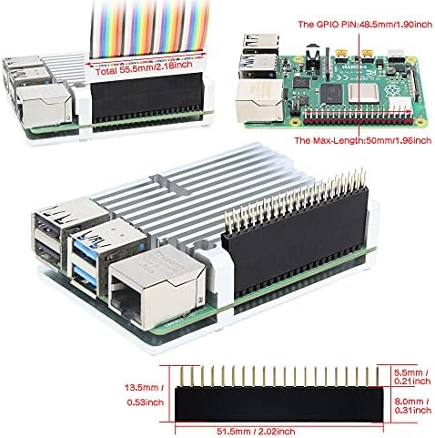 Geekworm Raspberry Pi 4 Case со 20W Type-C 5V 4A напојување, Raspberry PI 4 Armour Aluminum Alloy Passive Case Case Class Компатибилен со Raspberry Pi 4 Model B 1GB/2GB/4GB/8GB само-сребро