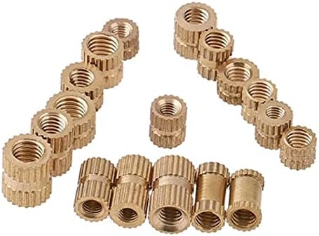 Walbest Knurled Nut, 140 pcs M6 Knurled Nurled Thrained Clear Texture Brass No Deformation Embidment Out за медицински вметнување на орев