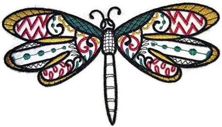 Обични и уникатни неверојатни шарени пеперутки [Dream Dream] Везено железо Вклучено/шиење лепенка [7,1 x 3,82] направено во САД