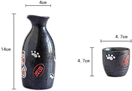 Hemoton lip сјај постави усни дамки сет 200 ml јапонски сакси чаша сет Манеки неко стил за пиење чаша керамика за сервирање тенџере и