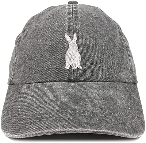 Трендовски продавница за облека за зајак силуета везена пигмент обоена капа за бејзбол