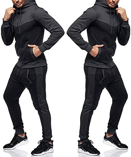 Есенски врвни зимски поставува спортски пакувања костум за машка тренерска маичка панталони машки блузи бенд со големина темно сива