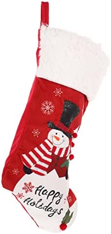 Homoyoyo Божиќни чорапи Chrismas чорапи Рождество Декор Санта Подарок торба Дедо Мраз виси чорапи Одмор виси декор 3Д порибување камин
