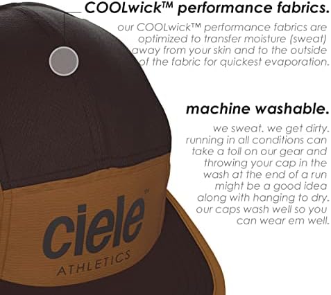 Ciele Athletics Gocap - Премиум влага со влага со 5 -панел плетена капа за трчање