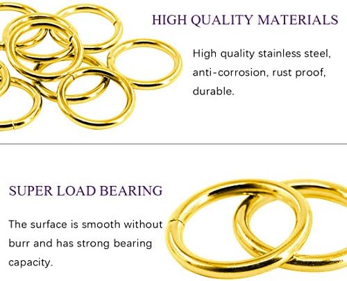 SWPEET 60PCS 1 инч / 25мм тешка мулти-намена метални метални прстени за метални прстени за хардверски торбички прстен