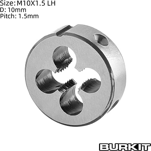 Burkit Metrict M10 x 1.5 Round Threading Die, M10 x 1,5 машина на нишка умира лева рака