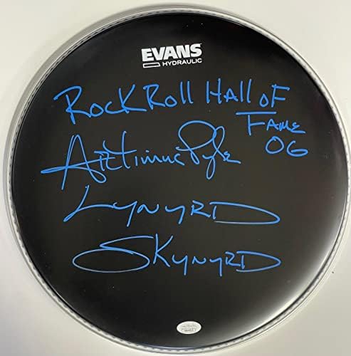 Artimus Pyle го автограмираше Lynyrd Skynyrd Evans Hydraulic Black Drumhead - Drumheads