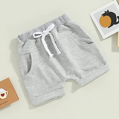 Феибел бебе момче со 3 пакувања мафици за мафијашки памучни панталони со памучни панталони со џебови со џебови, 0-3 години