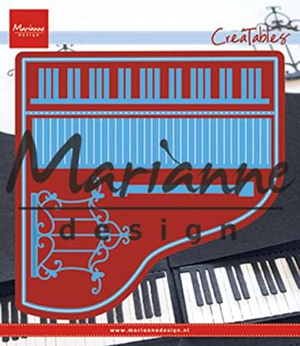Маријана Дизајн Креабли Пијано умре, метал, сина, 18,6 x 16,4 x 0,2 см