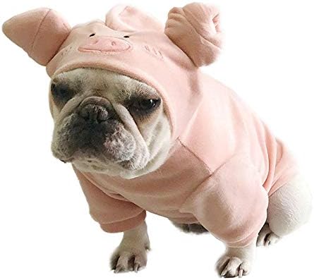 Џемпер за кучиња, маичка за миленичиња свињи за мали кучиња мачки, кученца худи -јакна за пролет, зима и есен, француски булдог топла облека за облека, роман дизајн с?