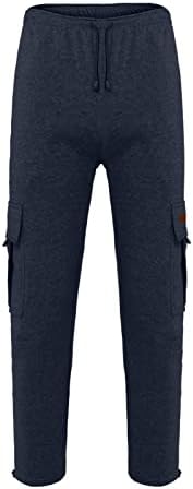 Машка тешка категорија на малолетни товари со џемпери, се протегаат еластични половини, буги џогери, влечејќи панталони на отворено со џебови