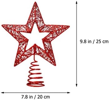 Кесју Гроздобер Домашен Декор Метална Ѕвезда Осветли Божиќен Декор Новогодишна Елка Топер Ѕвезда Топер 3д Шуплива Ѕвезда Дрво Топер