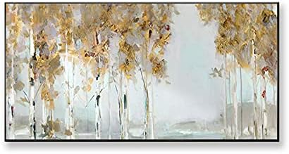 Yzbedset рачно насликано пејзаж масло сликарство на платно - рачно изработени шумски дрвја уметнички дела wallидни декор, за дневна