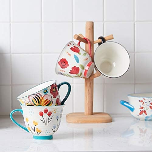 Вионц Порцелански Цвет Во Јапонски Стил Насликана Керамичка Голема Кригла Персонализирана Керамика Рачно Изработена Кригла Чај Чаши За Кафе