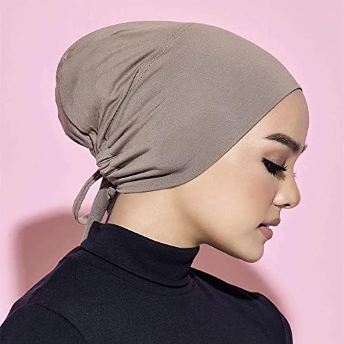 3 парчиња прилагодливи муслимански внатрешни под капачето на хиџаб со врски назад исламски под капачињата на хаубата за шал Хемо капа