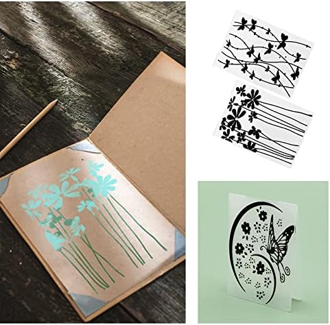 Пластични шаблони за втиснување од 15 парчиња, занаетчиски картички Божиќни матрици за правење хартиени картички фото албум за свадби за свадби