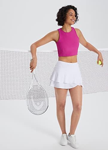 Baleенски плетени тениски здолништа со тениски здолништа со широки здолништа со шорцеви за тренингот за трчање