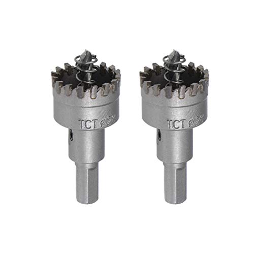 uxcell 26mm Carbide Дупка Машина, TCT Дупка Пили За Нерѓосувачки Челик Лим, Висока Густина Карбид Заб, 2 парчиња