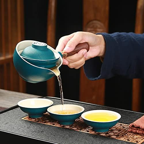 Преносна канцеларија за чајни кинески керамички чајници поставени патувања чај сет порцелански чај за чај со сервис за сервисирање на