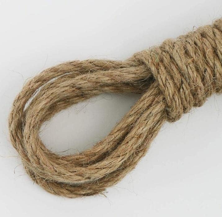 10мм јута јаже, силно јута јаже 165 метри дебело силно јаже од коноп за градинарство, кампување, украсување, пакети