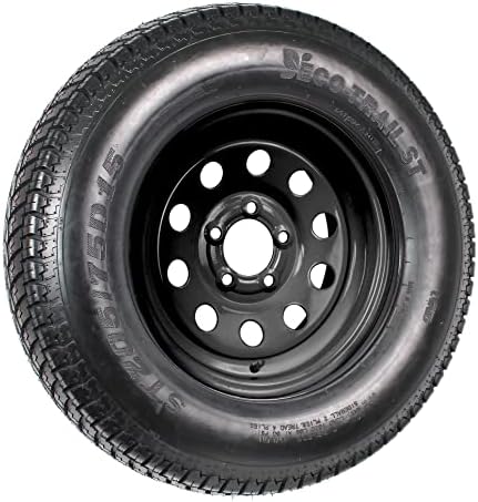 2-Пк Приколка Гума На Црно Тркало Модуларен Раб ST205/75D15 LRC 5 Lug на 4.5 15 x 5