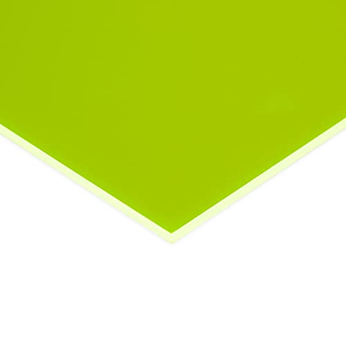 Флуоресцентни зелени акрилни чаршафи, дебелина од 1/8 инчи