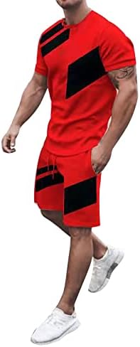 Bmisegm костум за мажи Брз сув 3Д кратки ракави костуми од шорцеви плажа тропски хавајци спортски спортски шорцеви костуми спортски