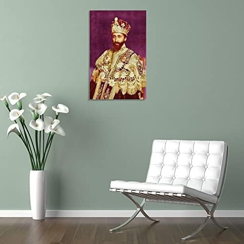 Постери за сликање на масло од Томарт Хаил Селаси, гроздобер портрет портрет wallиден декор, платно, сликарство постери и отпечатоци од wallидни