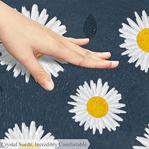 Llnsupply Round Kids Pare Area reg Rug Daisies Model-01 Расадница за килим, мека преклопна дете, игра душек, екстра голем лазички