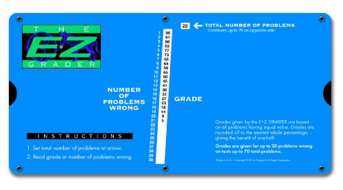 3 сет-е-z одделение 7200 голем печатен е-зди, графикон за оценување на образованието, пресметува процент на оценки до 70 прашања, 10 ''