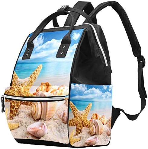 Starвездени риби и школки на плажа кои се менуваат торби за бебиња патуваат ранец за бебиња бебешка торба