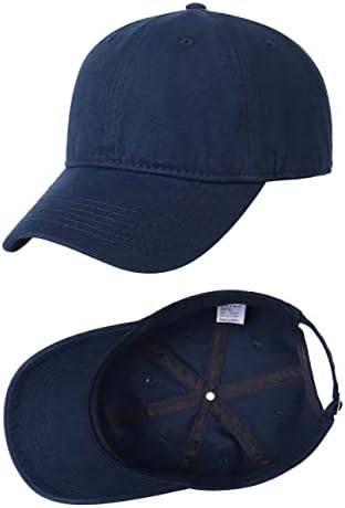 AOMSI 2 пакет / 1 компјутер Неструктурирано меко памучно платно капаче за тато -капа за жени мажи за жени