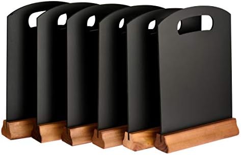 Алпски индустрии 6 пакувања со двојна еднострана табела Топ меморандум за приказ на таблата - Место за сместување со дрвени бази на држачи