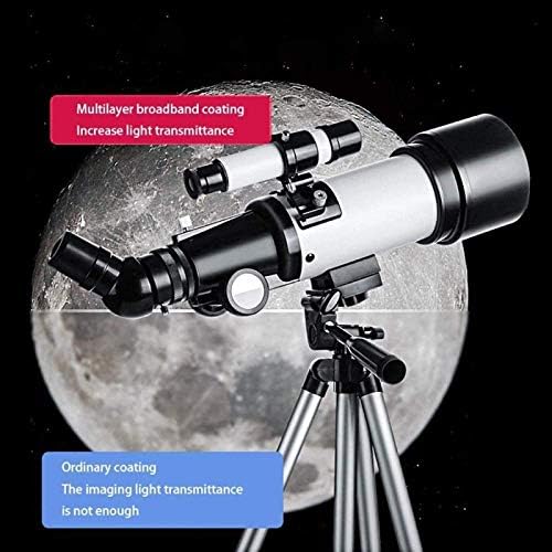 Вселенски астрономски телескоп за деца, почетници Скај монокуларна 50-100мм рефрактор Детска едукација и опсег на птици гледајќи spyglass, за затворено/отворено