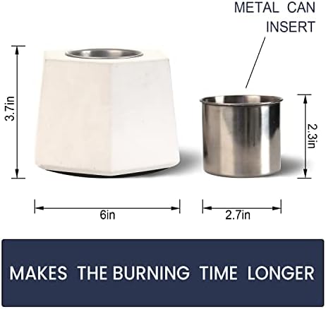 Бетонска таблета камин хексагонална призма мини оган јама затворен декор преносен триење алкохол со горилник со гаснење