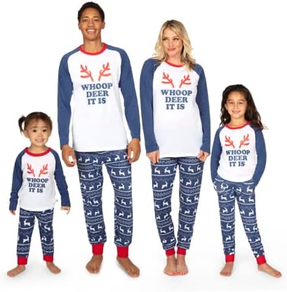 Tipsy џуџиња што одговараат на Божиќните PJ за семејството - Ултра удобно класично две парчиња пижами сетови за празници
