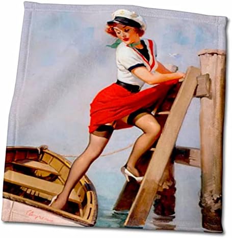 3Д роза слика на познатиот елвгрен пинп сликарски морнар пазете се TWL_179584_1 пешкир, 15 x 22, повеќебојни