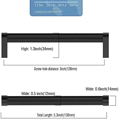 9build 2 пакувања 5 инчи ножени кабинети рачки со мат црни кабинети влече кујнски рачки за ормани црна фиока влече фустани влече хардвер за кујнски
