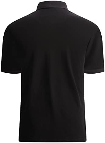 Алекс Вандо Манс Поло кошули со кратки ракави со кратки ракави редовни модни дизајнирани кошула