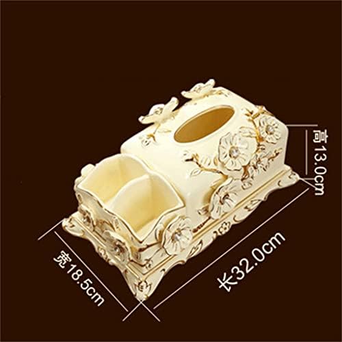 Zhuhw Европски стил на дневна соба Ткиво кутија со салфетка кутија керамичка фиока кутија кафе маса за украсување украси украси украси