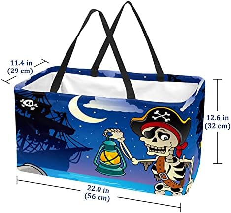 50L купувачи торби океански пиратски смешни склопувачки кутии за намирници торба со рачки, еднократно