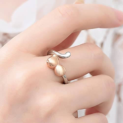 Nnjhg AC314 1PCS Кремативен накит прстен за пепел прилагодлив слатка мачка урн прстени држач за меморијален ринг -сеќавање подарок