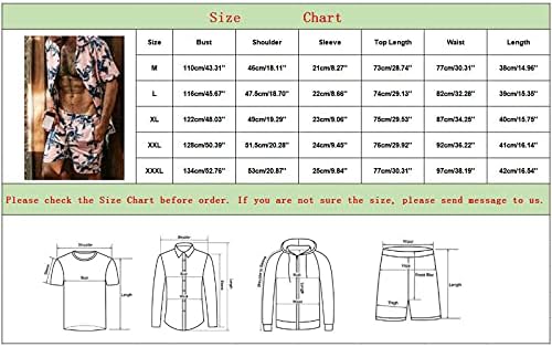 Шорцеви со кратки ракави печатени летни кошули 2-парчиња и поставуваат панталони плажа мажи мажи костуми и поставуваат јакна за машка костум 52R