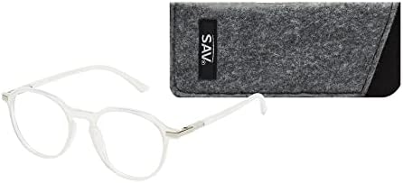 ВК Мода Женска Оливија Модни Читатели Тркалезни Очила За Читање, Млечно Чисто, 137 + 1,75