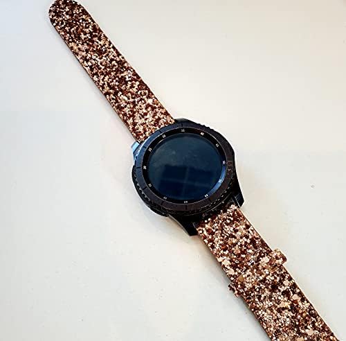 DSAAPLUS компатибилен со Galaxy Watch 5 Pro 45mm/4 Classic 46mm 42mm ленти, лента за часовници од 20 mm, Galaxy Watch 5/4 44mm/Active 2/3 41mm опсег, оригинална кожа сјајна сјајна рачна лента
