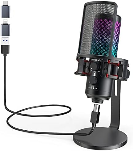 ZealSound K66 + BKD-12A RGB Microphone Bunder